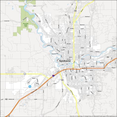 Spokane, WA Map & Directions .
